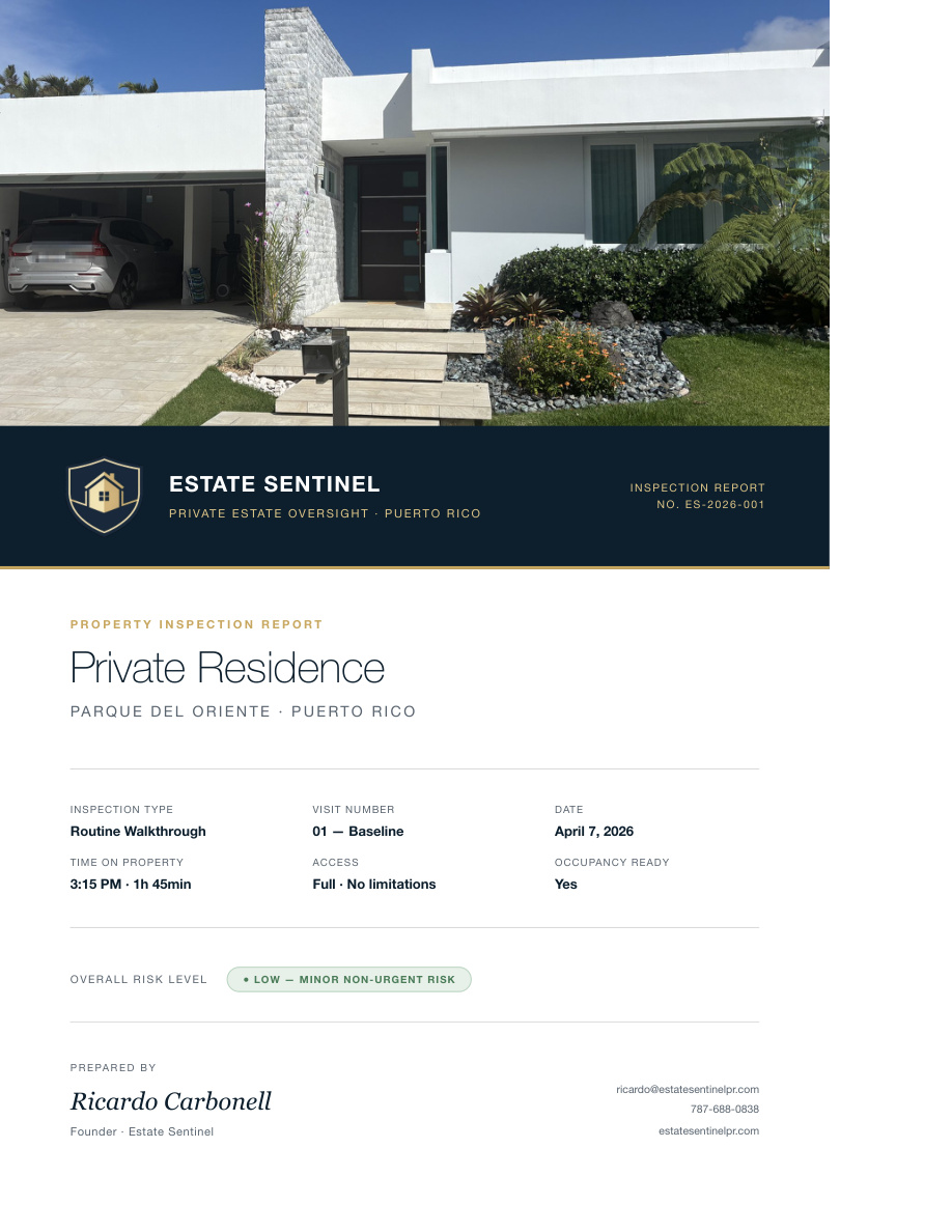 Estate Sentinel sample inspection report preview